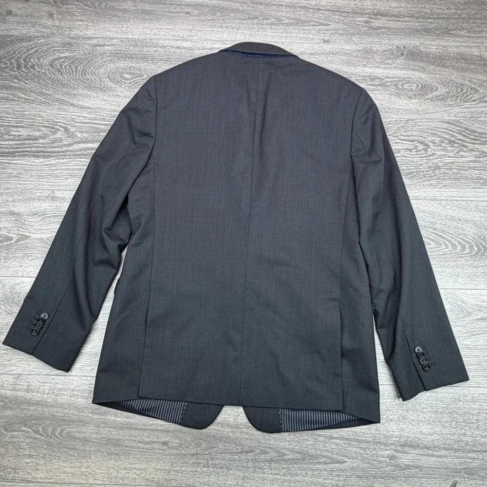 Banana Republic Marzotto Italy Wool Blazer Mens 42R Charcoal Sport Coat Jacket